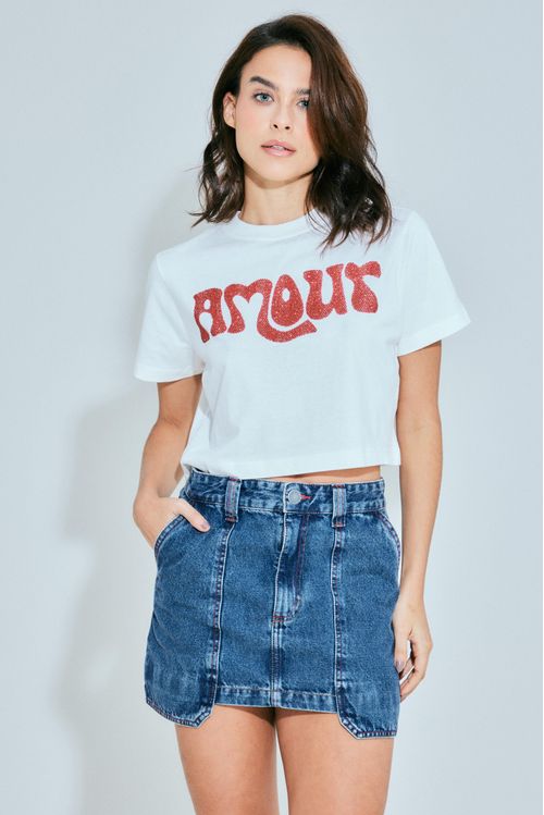 T-Shirt Silk Amour - Off White