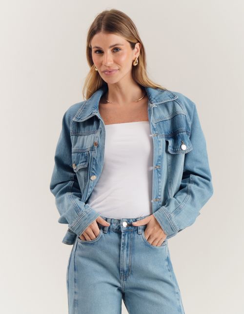 Jaqueta Mix Lavangens - Denim Medio
