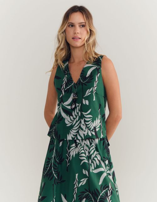Blusa Estampada Gigi - Verde