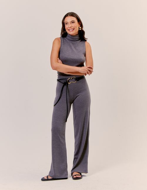 Calça Malha Wool - Cinza
