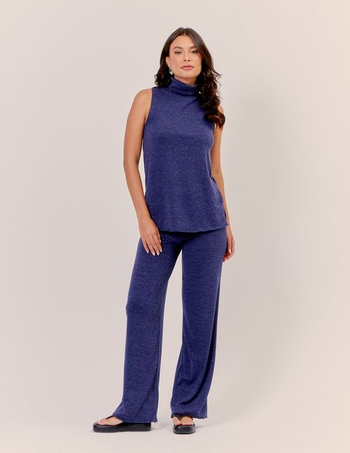 Blusa Gola Wool - Azul Marinho