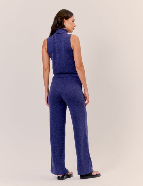Calça Malha Wool - Azul Marinho