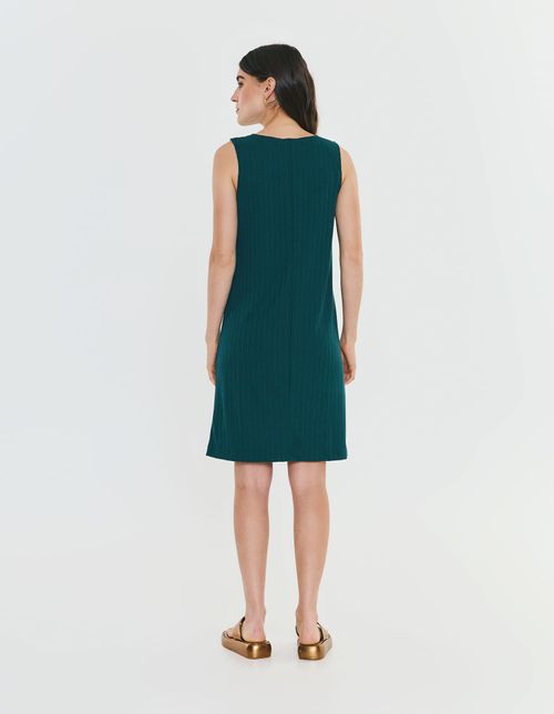 Vestido Curto Textura - Verde Botanico