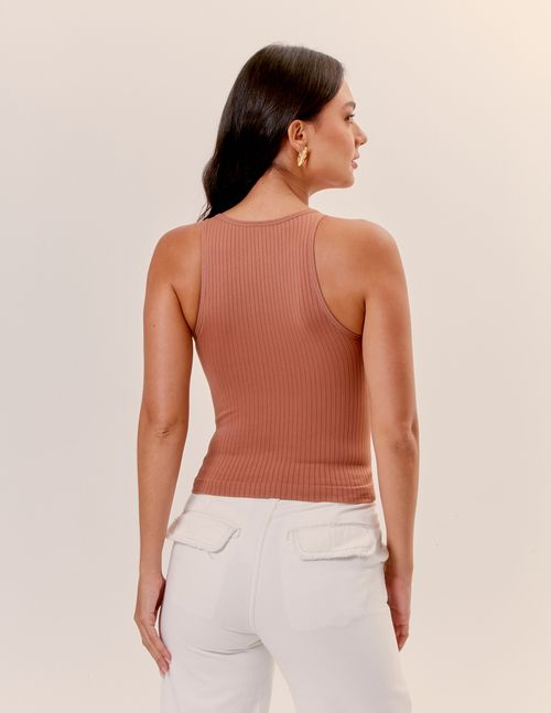 Blusa Under Seamless Mari - Marrom