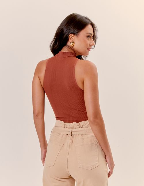 Blusa Under Seamless Camila - Marrom