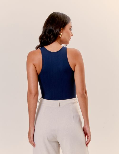 Blusa Under Seamless Gabi - Marinho
