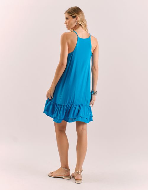 Vestido Curto Alca Fina Marias - Azul