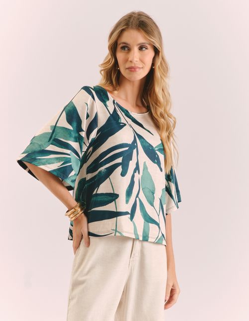 Blusa Estampada Refresh - Off White