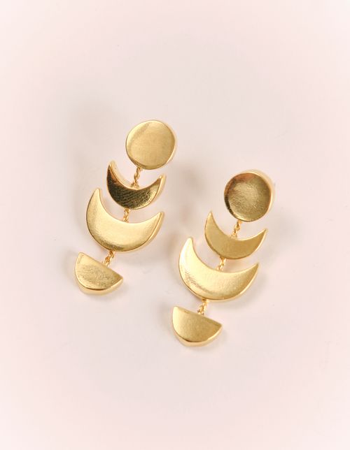 Brinco Curto Meia Lua - Dourado