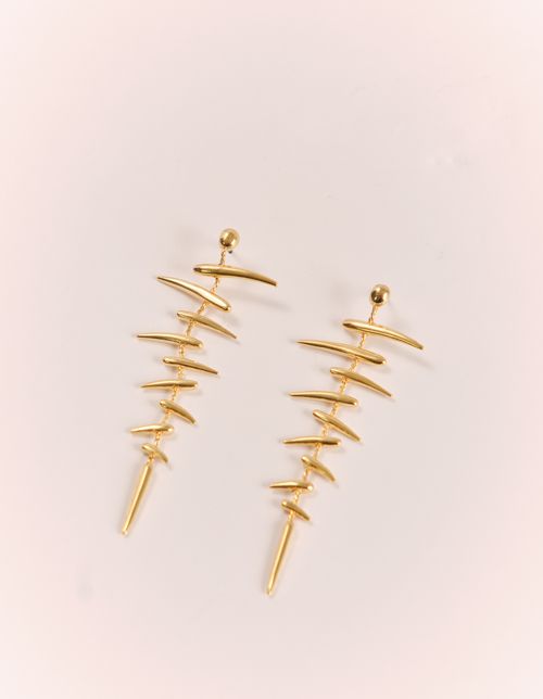 Brinco Longo Multi Espeto - Dourado