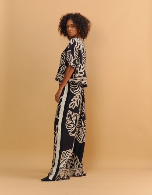 Calça Estampada Salma - Preto
