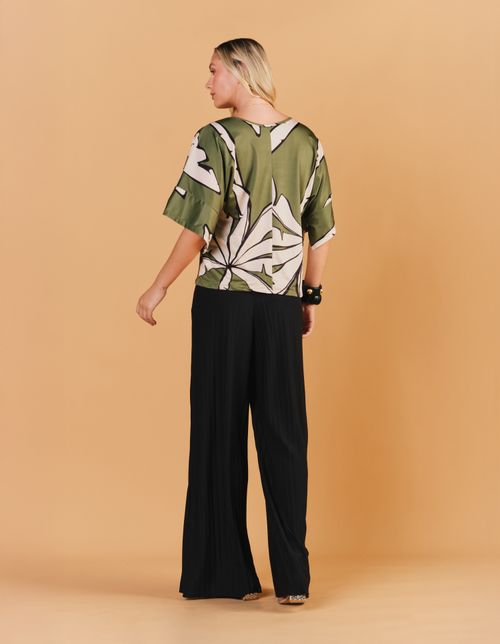 Blusa Estampada Buriti - Verde Oliva