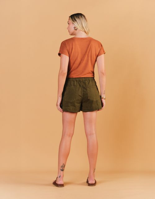 Short Alfaiataria Bolsos - Verde Militar