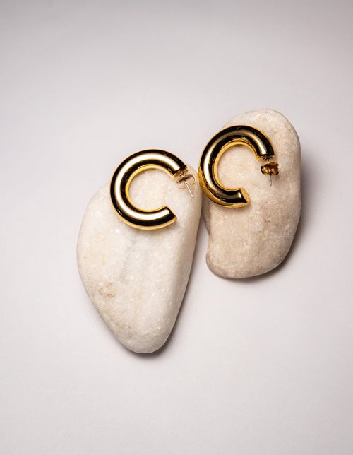 Brinco Argola Bojuda - Dourado