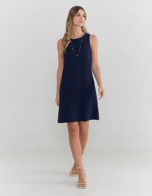 Vestido Curto - Azul Noite