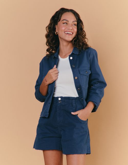 Short Sarja Clochard - Azul Marinho