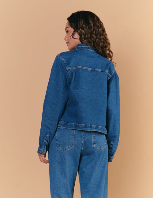 Jaqueta Jeans Confort - Denim Medio
