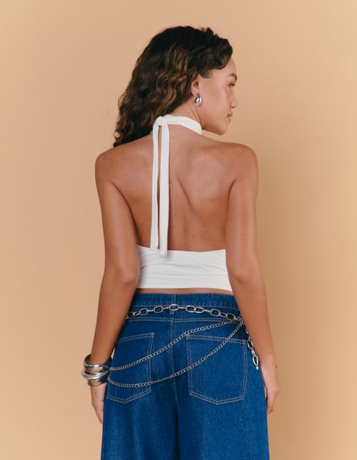 Blusa Frente Degagê - Off White
