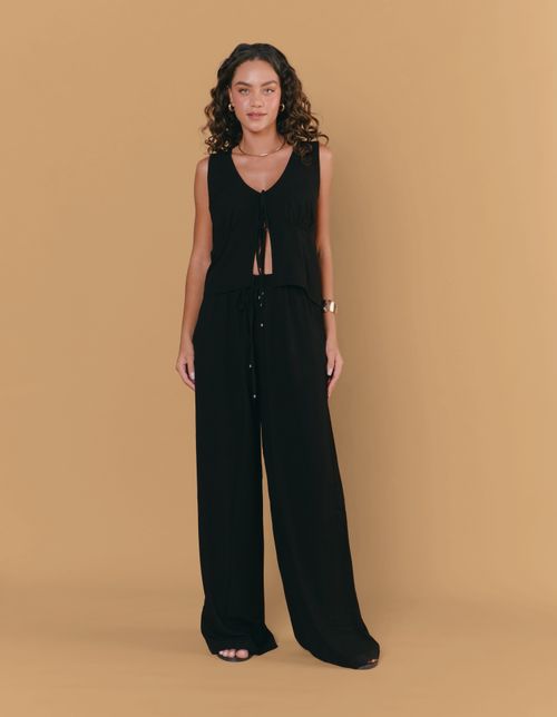 Calça Tunel Amarração - Preto