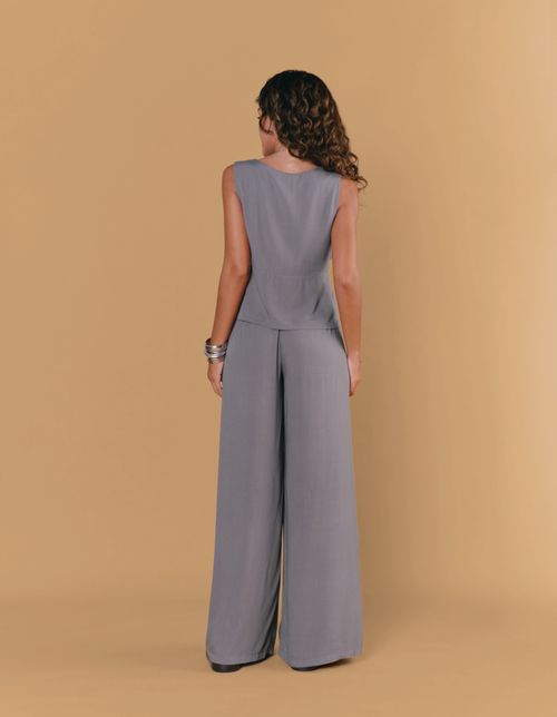 Calça Tunel Amarração - Cinza