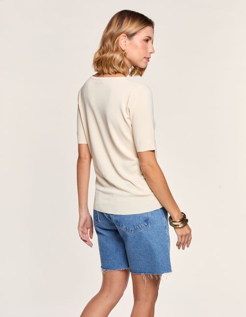 Blusa Tricot Iza - Bege