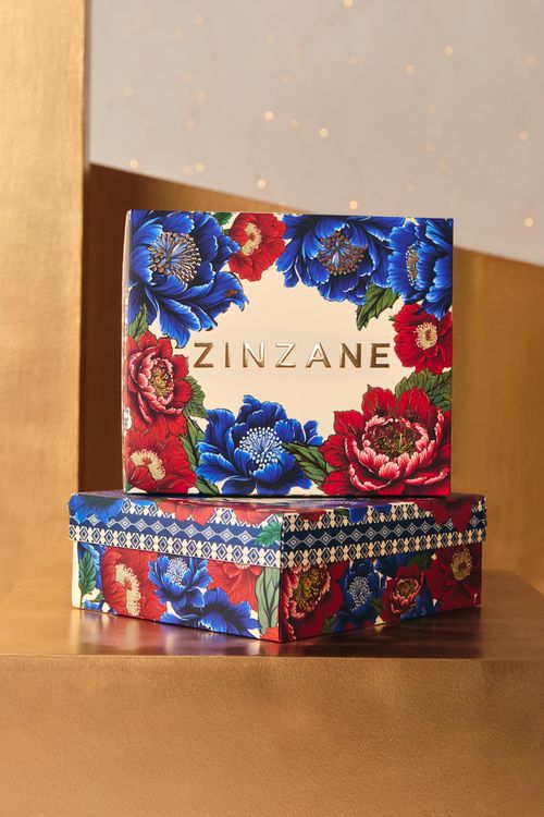 Caixa de Presente Estampada Penny - Azul Royal