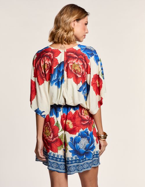 Macaquinho Estampado Penny - Off White