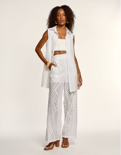 Calça Reta Laise - Branco