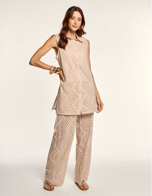 Blusa Alongada Laise - Caqui