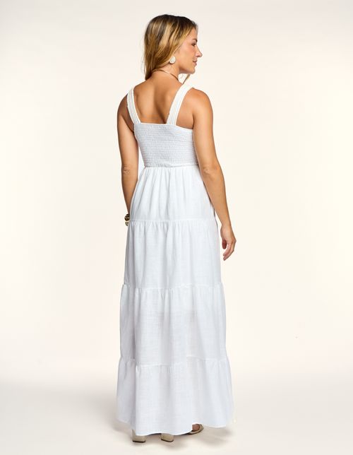 Vestido Longo Busto Cordone Marias - Branco