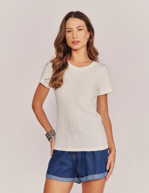 Blusa Cotton Básica - Off White