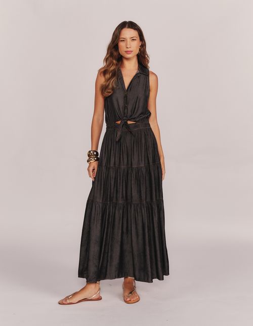 Vestido Longo Liocel Marias - Black