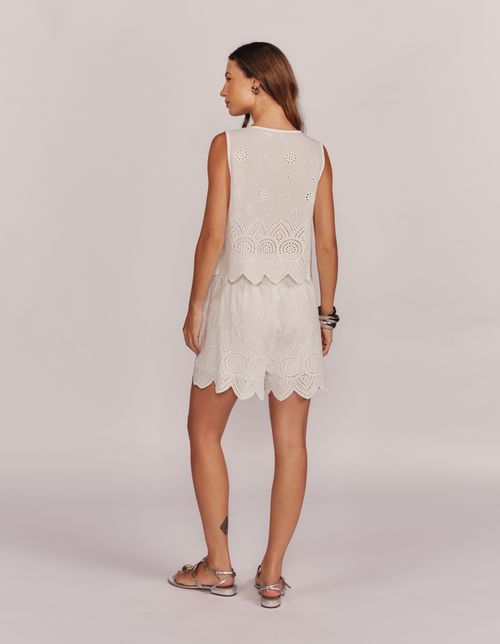 Colete Laise Frente Amarração - Branco