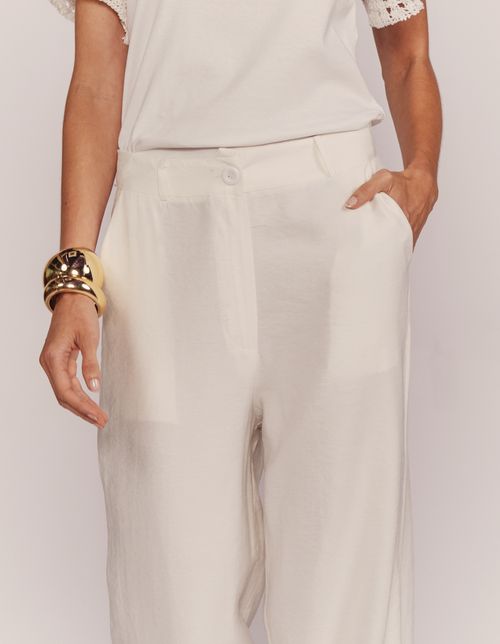 Calça Pantalona - Branco