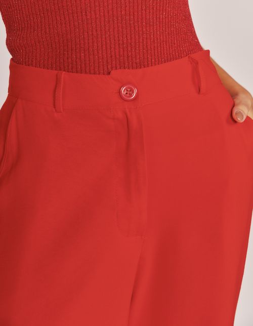 Calça Pantalona - Vermelho