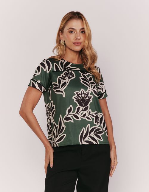 Blusa Estampada Artemis - Verde Continental