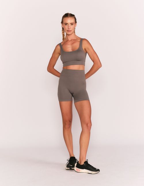 Short Biker Seamless - Cinza