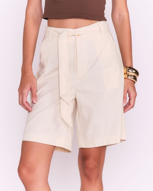 Bermuda Alfaiataria Faixa - Areia