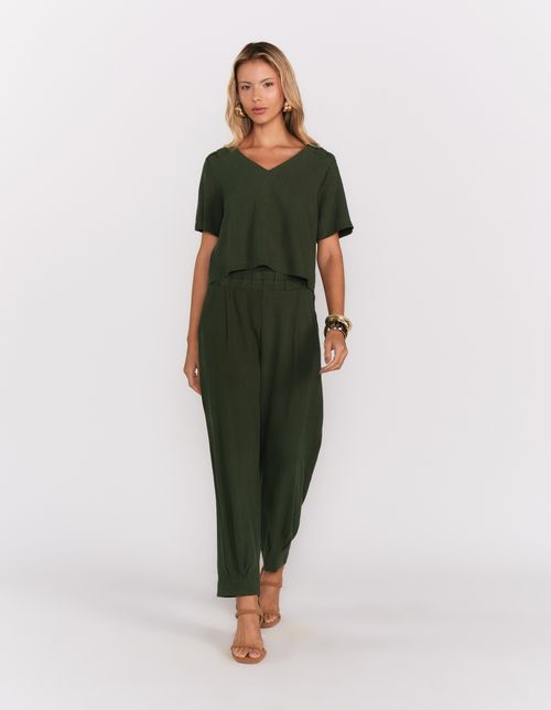 Calça Jogging Cós Tressê - Verde